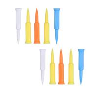 Alasum Plastic Golf Tees 10Pcs Mixed Colors Golf Accessories for Driving Range Practice and Course Play for Amateur and Pro Golfers