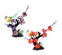 Alasum Plum Blossom Sushi Plate for Japanese Cold Dishes Random Color with Stable Base Flower Craft 2pcs and Realistic Shape, Decorative Fake Flowers and Sushi Platter Decor
