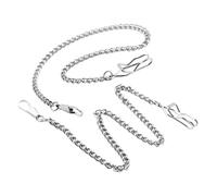 Alasum Pocket Watch Chain Metal Hanging Chain 2Pcs Retro Silver for Cowboy Decor Accessories