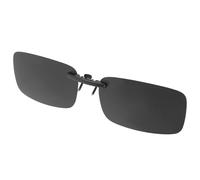 Alasum Polarized Black Rimless Style, Clip on Sunglasses for Eyeglasses | Resin and Silicone Build, Stylish Unisex Design, Fishing and Driving Use, Sun Glare Reduction