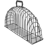 Alasum Portable Anti-scratch Cat Washing Cage with Handle Small Wear-resistant Iron Pet Bath Cage for Kitten Nail Trimming and Grooming to 4lbs