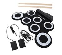 Alasum Portable Convenient to Carry and Store Hand Roll up USB Charging Electric Drum Set Silicone Drum Kit with Professional Demonstration Song for Boys and Girls and Beginners