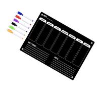 Alasum Portable Magnetic Acrylic Weekly Planner Board Black Dry Erase Schedule Planner Board for Office and Home Use with Wall Mount Feature