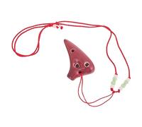 Alasum Portable Mini Ocarina 6 Hole Musical Instrument for Beginners Brown Color Tuning String and Carrying Case