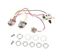 Alasum Prewired Electric Guitar Circuit Assembly 1t1v 500k Potentiometer with 5-way Switch for Guitar Pickup Control Professional Replacement Part