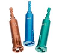 Alasum Professional for Compatible with 6 to 10 Awg Cable, Drill 3pcs Wire Twisting and Stripping Tool Stainless Steel Construction, Reliable and Improving Efficiency for DIY Electrical