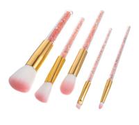 Alasum Professional Makeup Brush Set Artificial Fiber No Shedding 5 Pcs with Fine and Dense Bristles Powder Brush for Women for Daily and Professional Use