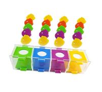 Alasum Prop Activity during Training Essential Provide Physical Parrot Skill Acrylic Interactive Toy for and to Reduce Aggression Random Color Birds Pet Sessions