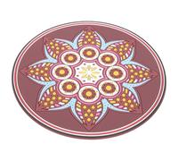 Alasum Protective and Portable Pvc Meditation Sound Bowl Mat with Elegant Flower Prints Pattern, Suitable for Crystal and Sound Bowls, for Friends Who Believe in Buddhism