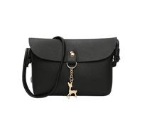 Alasum Pu Leather Mini Crossbody Bag for Women with Large Capacity and Anti-scratch Smooth Surface, Stylish Black Shoulder Bag for Work and Daily Shopping