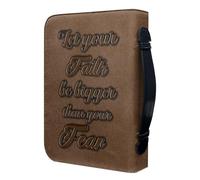 Alasum Pu Vintage Elegance Book Protector Sleeve with Secure Zipper Closure and Cross Design, Sturdy Book Case for Daily Learning and Academic Studies, Suitable for Men and Women
