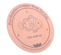 Alasum Pure Copper Disc for Cat Fountain Water Bowl, 0.6mm Thick Copper Disk with Natural Cleaning and 4-points Support, 10x10cm Plate Ensures Optimal Flow for Cats and Dogs, All-season