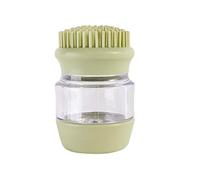 Alasum Quick Cleaning Massage Brush Head Creative Design for Pet Grooming and Shower Silicone Pet Bathing Brush with Shampoo Dispenser in Green for Dog and Cat
