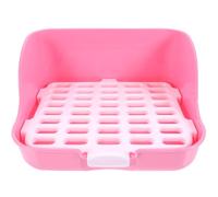 Alasum Rabbit Litter Box for Small Animals, Plastic Corner Bunny Toilet Tray Training Potty Design, Suitable for Guinea Pigs, Hamsters, and Rats in Pet Cages