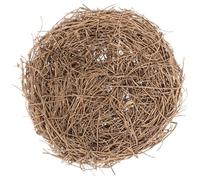 Alasum Rattan Bird Nest Decoration 15cm Handwoven Artificial Nest Ornament for Garden and Bird Supplies Decorative Craft Accessory