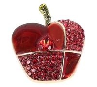 Alasum Red Brooch Pin for Women Featuring Sturdy Alloy and Sparkly Rhinestone Material with Elegant Design, for Graduation and Meetings Accessories