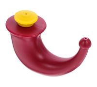 Alasum Red Plastic Nasal Irrigation Pot with Sl dapter and Flat Base, Convenient Storage for People with Stuffy Nose or Allergy, Effective Sinus Rinse and Nose Clearing at Home