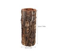 Alasum Reptile Hideout Cave for Gecko Lizard Turtle Shelter with Hollow Tree Trunk Design, 7.5cm Diameter X 20cm Height, Suitable for Hermit Crabs, Spiders, and Snake Terrariums