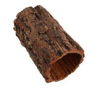 Alasum Reptile Hideout Cork Bark Decor Wood Bioactive Terrarium Decor for Crested Gecko Tank Frog Hide Humidity Hide Box Natural Cork Log