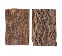 Alasum Reptile Tree Bark Platform 2Pcs Synthetic Bark Hide and Climbing Surface for Lizards, Tortoises, and Spiders in Terrarium Landscaping (30x20cm)