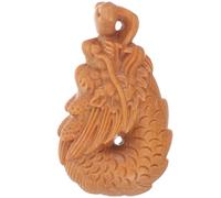 Alasum Retro Style Wood Dragon Keychain Pendant Lightweight and Wear-resistant Bag Pendant for Men and Elderly, Creative Dragon Shaped Decor Suitable for Car Hanging Ornament