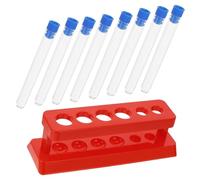Alasum Reusable Plastic Test Tube Rack Kit with Six Holes, Smooth Surface Laboratory Tube Holder for School Chemistry Lesson and Laboratory Use,