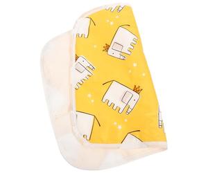 Alasum Reusable Washable Hamster Cage Liner Small Pet Training Pad 35x45cm Yellow Elephant Print Guinea Pig Bedding Mat for Indoor Use
