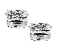 Alasum Rhinestone Button Covers Zinc Alloy Material for Shirts 2 Pcs with Sparkling round Design Easy to Use, for DIY and Formal Occasions, Suitable for Men and Women