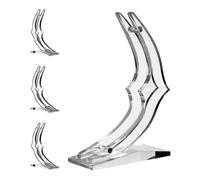 Alasum Rose for Office Decor and Different Settings Versatile Support 4pcs Acrylic Flower Stand Moon-shaped Single Stem Holder Easy Assembly for Decorative Items and Roses