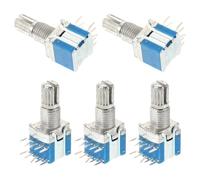 Alasum Rotary Encoder Switch and Easy Installation 5pcs with Metal Body, Quick Position Switching 2 Pole 4 Position Rotary Switch for Industrial and Electronic Devices