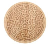 Alasum Round Wooden Labyrinth Board for Bead Maze Puzzle for Early Education Portable Intellectual Game Enhancing Problem Solving and Spatial Reasoning Skills
