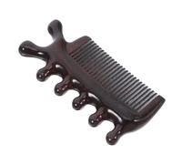 Alasum Sandalwood Five-Tooth Massage Comb Scalp Massager Gua Sha Hair Detangling Tool for Spa Therapy