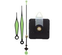 Alasum Silent Glow the Dark Clock Mechanism Kit with Light Green Plastic Clock Hands and Battery Operated Quartz Movement Size 5.5x5.5x1.6cm