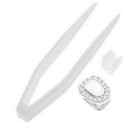 Alasum Silver Hip Hop Mouth Grills and Eye-catching Design Lightweight Featuring Copper Material Long Time Using and Stable Function for Adults for Hip Hop Party Accessories