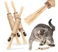 Alasum Silvervine for Healthy Dental Care 3pcs Cat Chew Sticks for Teeth Cleaning and Keeping Cats Occupied Made of Natural Silvervine Indoor Kitten