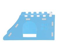 Alasum Small Blue Slanted Hamster House with Multi-chamber Hideout for Small Animals, Decorative Cage Hamster Hut and Rat Sleeping Hideaway