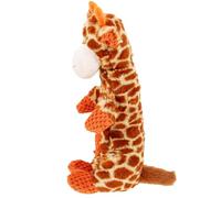 Alasum Small Dog Squeaky Giraffe Plush Chew for Puppies Interactive Cartoon Pet for Teething and Dental Cleaning
