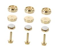 Alasum Small Gold Instrument Button Buckle Set for Trumpet, White Shell Piston Button Snap Covers, Musical Trumpet Supplies for Repair and Maintenance