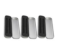 Alasum Square Metal Pencil Box Set 3Pcs with Sponge Lining, Hard Pen Organizer for Students and Artists, Silver Metal Pencil Case Suitable for School and Workplace