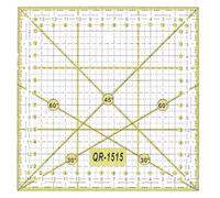Alasum Square Quilting Ruler with Grid Lines for Easy Precise Cutting, Plastic Patchwork Ruler Suitable for Crafting and Sewing Projects