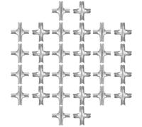 Alasum Stainless Steel Wire Rope Cross Buckle Clips with Smooth Finish 100pcs for Invisible Anti-Theft Net for Window Safety and Antitheft Systems