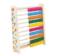 Alasum Stall Wooden Math Abacus for Colorful Counting Beads Frame Smooth Polished Early Education Computing Tool Safe Non-toxic Gift for Years and Up Random Color