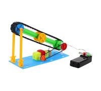 Alasum Stem Learning Conveyor Belt Kit with Dc Motor, Educational Small Desktop Electric Conveyor for Science Experiments and Robotics Projects Age 8-12