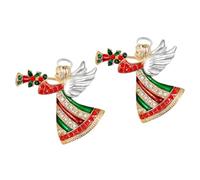 Alasum Stylish Angel Shape Alloy Breastpin 2pcs Pack Christmas Brooch for Accessories Suitable for Birthday Party and Holiday Celebrations