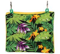 Alasum Summer Sunshade Hanging Bed Bird Nest Tropical Rainforest Print | Cloth Build, Green Finish, Door or Stair Placement, Small Birds and Parrot Use, Decorative Rest and Sleep Spot Random Style