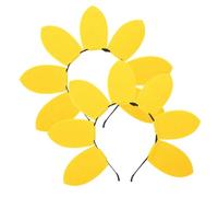 Alasum Sunflower and Sweet Simple Nonwoven Style Material 2pcs Headbands Hair Accessories, Yellow Holiday Party for Wedding Beach Events