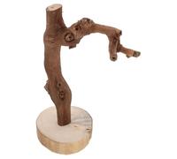 Alasum Tabletop Parrot Stand Portable Tabletop Bird Perch Easy to Use Safe for Birds Wooden Materials 8.65x5.89x3.54in Base Base Included Parrots Assorted style