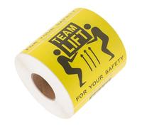 Alasum Team Lift Heavy Package Labels Stickers with Caution Warning Sign Adhesive Sticker for Large-Scale Packaging and Shelf Management 500 Labels Per Roll