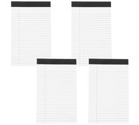 Alasum Tearable Lined Legal Notepad Set 4Pcs A5 12.7X20.3Cm White Memo Pads for Work Reminders and Academic Use