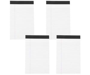 Alasum Tearable Lined Legal Notepad Set 4Pcs A5 12.7X20.3Cm White Memo Pads for Work Reminders and Academic Use